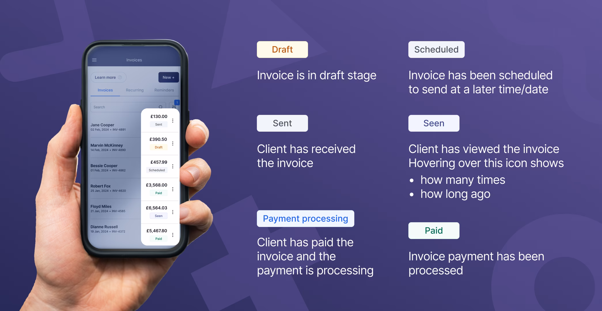 Invoice categories