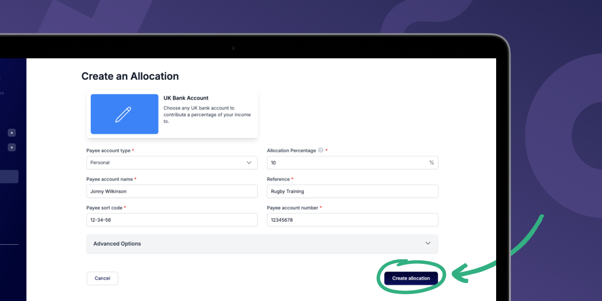 Create an allocation