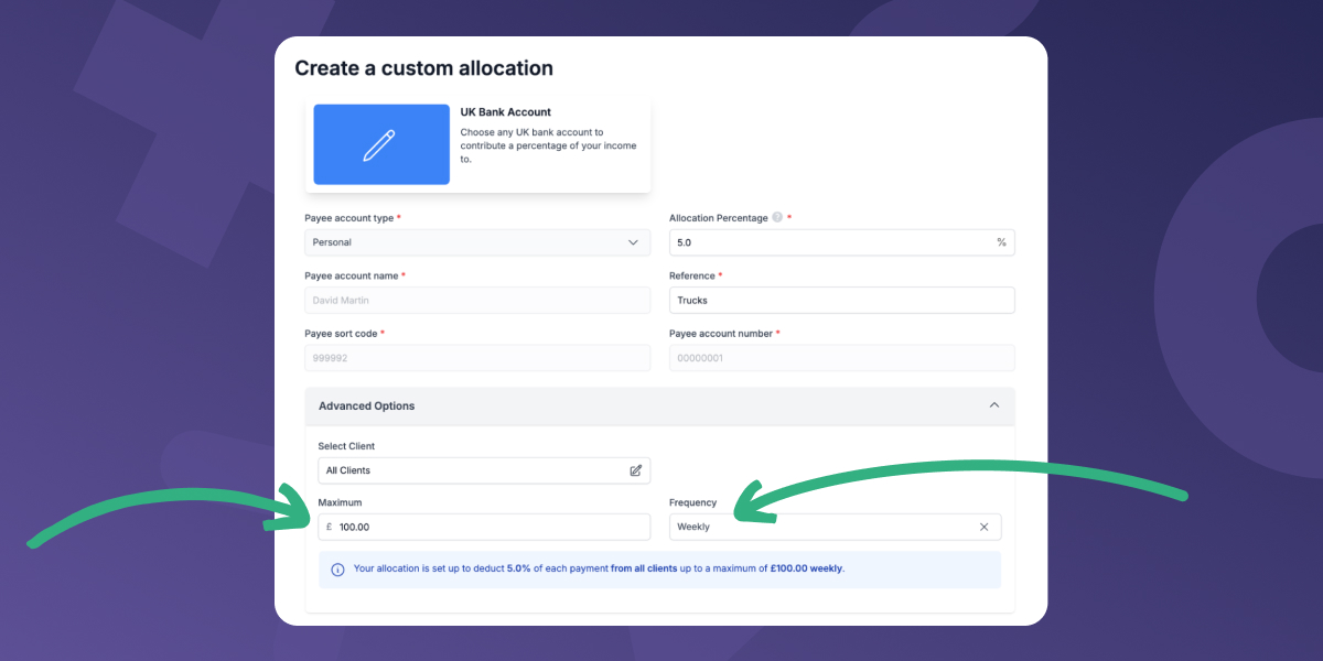 Create a custom allocation