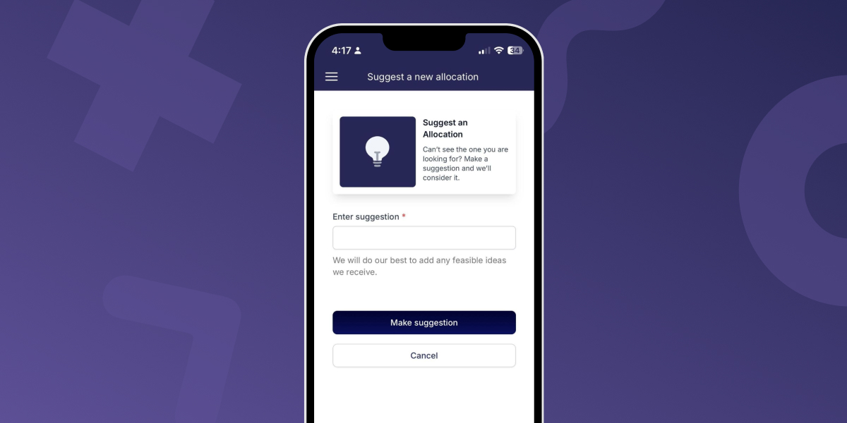 Suggest an allocation